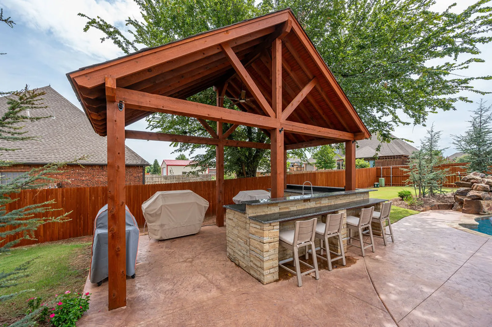 Deck and pergola staining — OKC